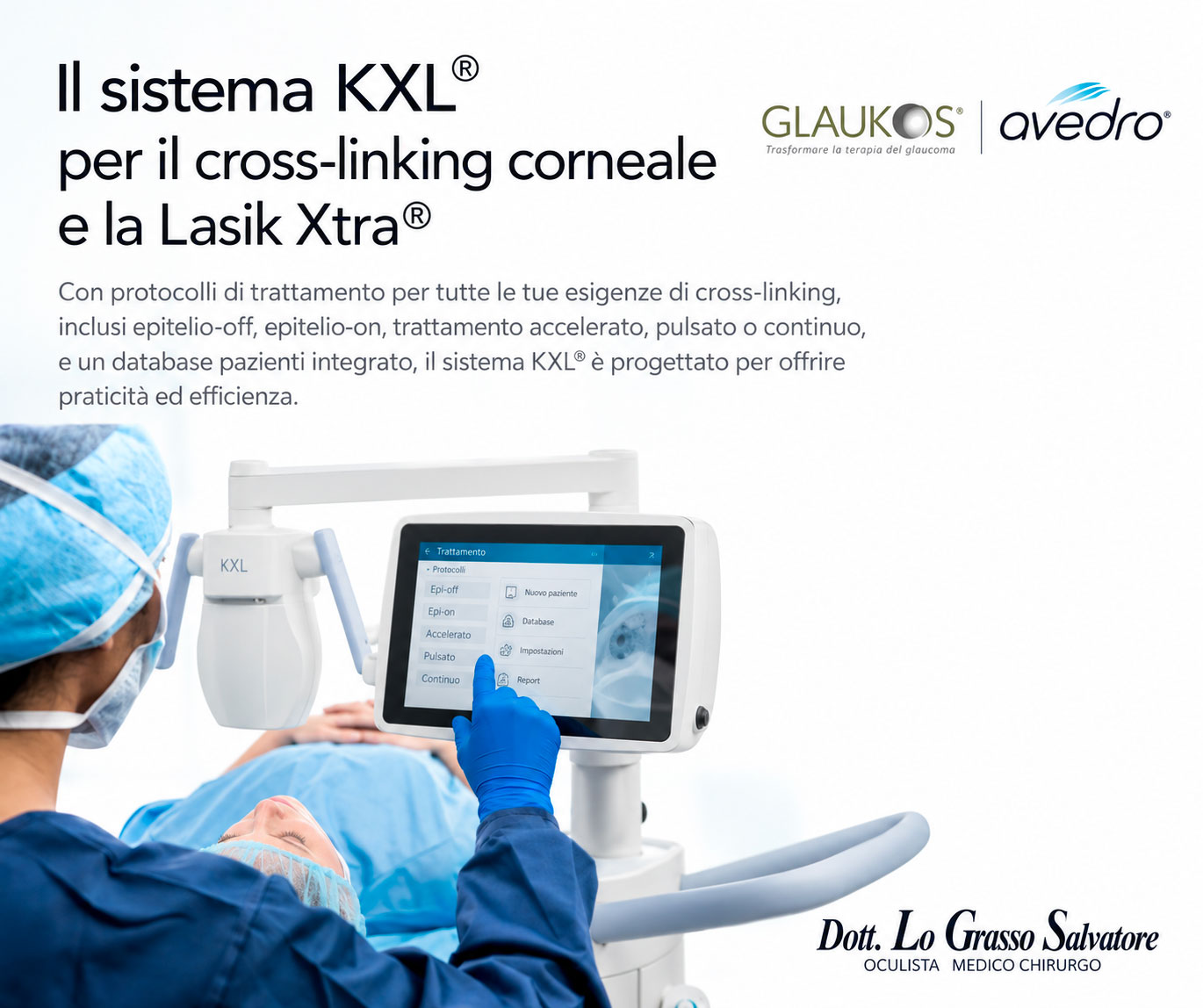 Sistema KCL per il Cross-linking corneale